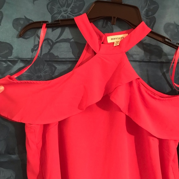 Pink Monteau Off the Shoulder Top - Picture 2 of 3